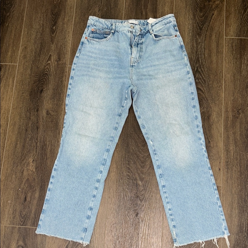 Zara High Rise Z1975 straight leg jeans